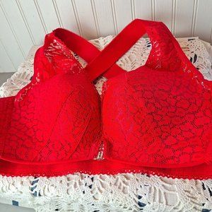 Sexy Red Lace Bra Size 40/90